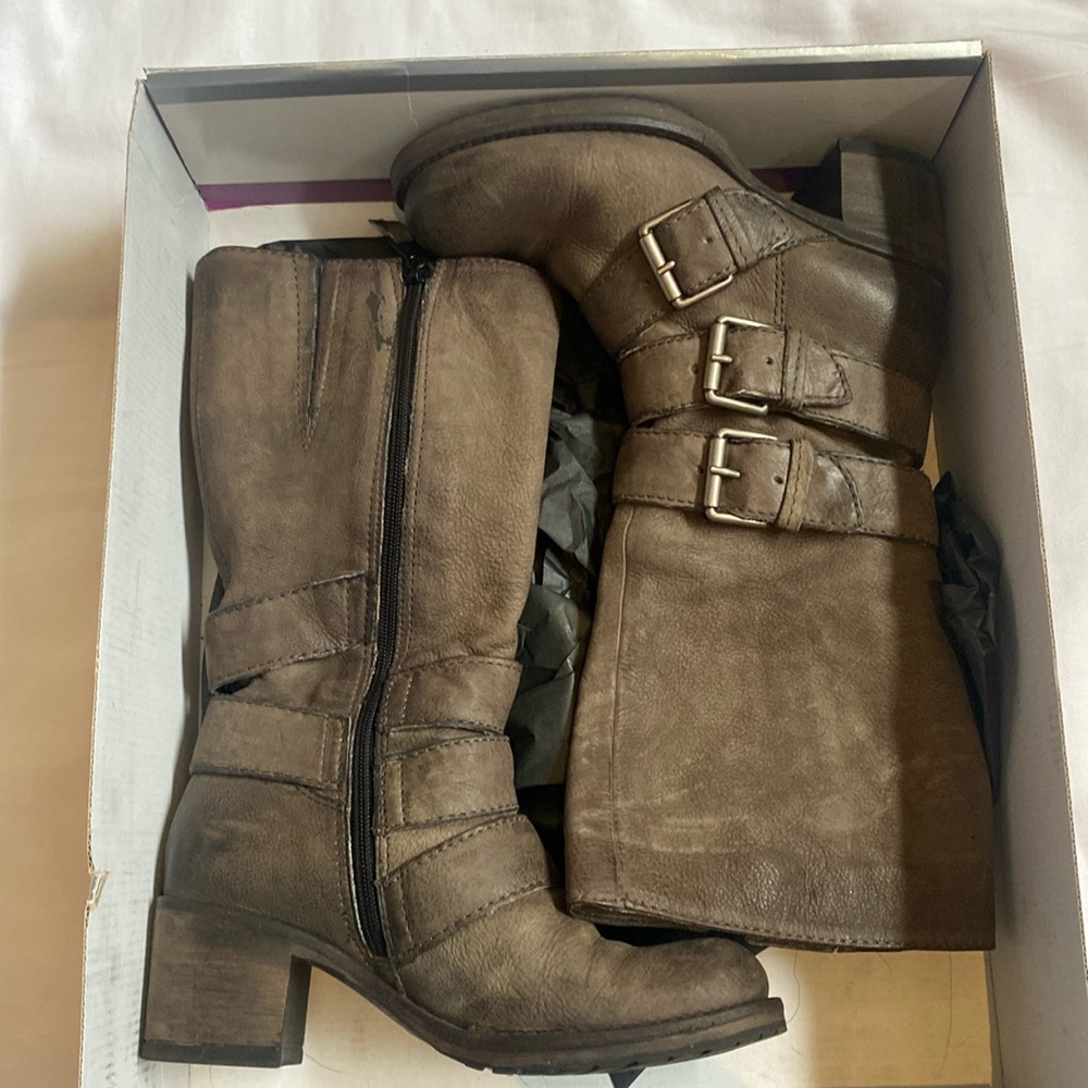 Moto combat boots